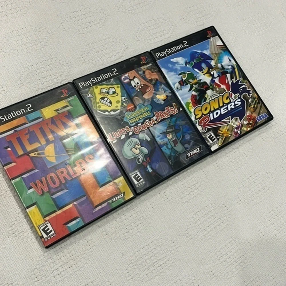 PlayStation‎ 2 games Tetris sonic SpongeBob used